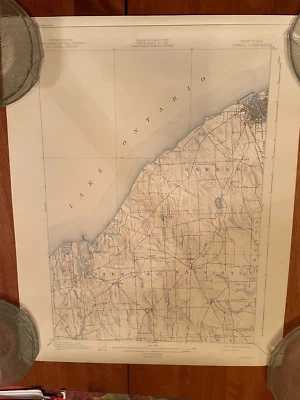 Mapa topográfico USGS del centro de Nueva York de colección 1939, lago Oswego Ontario. Copia en muy buen estado Foto 1 de 4