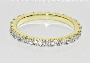 9ct Gold on Silver Simulated Diamond Full Eternity Ring size J to V