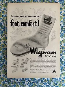 Vintage 1959 Wigwam Socks Print Ad Foot Comfort - Picture 1 of 7