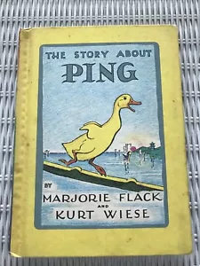Vtg Children's Book ~ The Story About Ping ~ Marjorie Flack & Kurt Wiese 1961 - Foto 1 di 11