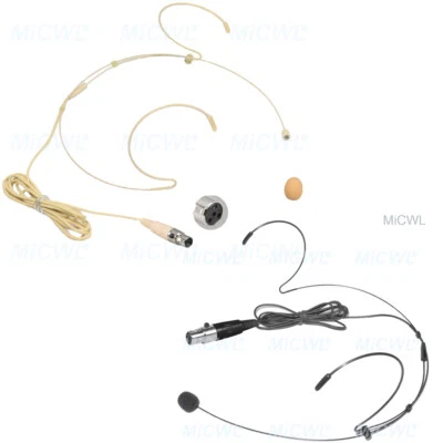 Beige Black Headset Microphone for Shure BLX SVX ULX SLX UR4D UR4S PGX QLX UR - Image 1 of 4