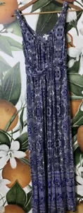 Maxi Vestido Soma XS Púrpura Cachemira Sin Mangas Bolsillos Laterales - Imagen 1 de 6