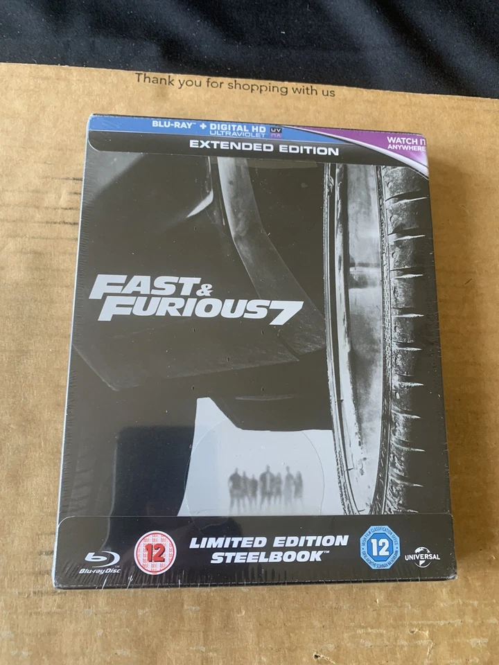 FAST & FURIOUS 7 LIMITED EDITION STEELBOOK BLU RAY NEW & SEALED - Image 1 of 4