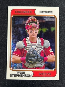 2023 Topps Heritage High Number TYLER STEPHENSON CHROME 842/999 REDS #691 - Picture 1 of 2