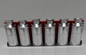 Fairgrove Spice Set Miniature Dairy Farm Can 7 piece New in Box Vintage Aluminum - Picture 1 of 17