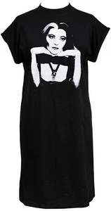 The Munsters Womens Horror High Neck T-Shirt Dress Lily Vampire Goth Halloween - Picture 1 of 2