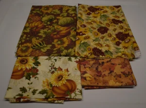FALL FABRIC LOT fat quarter YARDAGE 100% cotton AUTUMN GLORY cranston PUMPKINS - Picture 1 of 14