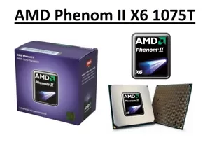 AMD Phenom II X6 1075T Hexa Core Processor 3.0 - 3.5 GHz, Socket AM3, 125W CPU - Picture 1 of 5