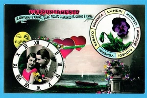 20-L'APPUNTAMENTO-AMORE-RIPRODUZIONE DA ORIGINALE-CARTOLINA POSTALE-NON VIAGGIAT - Picture 1 of 2