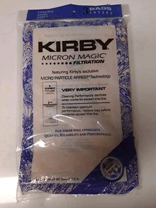 Kirby Vakuumbeutel Micron Magic Filtration #197294 3 Beutel NEU Mikropartikel  - Bild 1 von 5