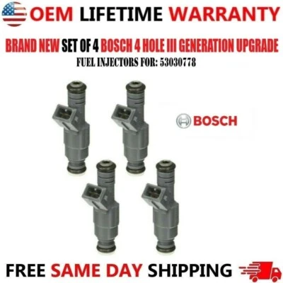 NUEVO x4 BOSCH 4 orificios tercera generación actualización inyectores de combustible para Jeep Dodge 1993-2002 Foto 1 de 4