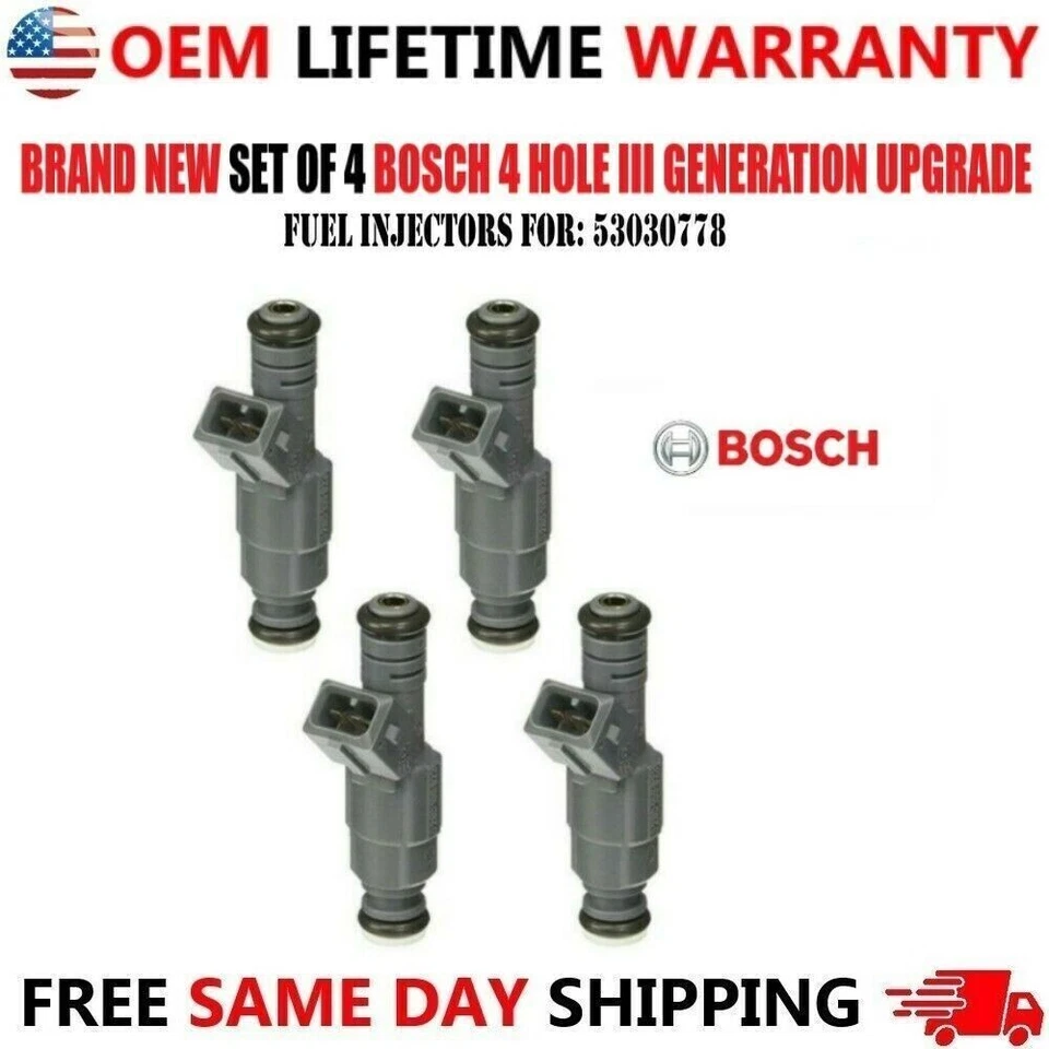 NUEVO x4 BOSCH 4 orificios tercera generación actualización inyectores de combustible para Jeep Dodge 1993-2002 Foto 1 de 4