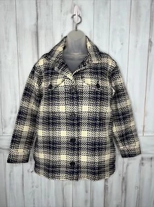 OUTERKNOWN CLOUD WEAVE SHIRT JACKET SHACKET BIRCH OPTIC BLUE WHITE PLAID XS - Picture 1 of 18