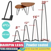 4 x Hairpin Legs / Hair Pin Legs Set for Furniture Bench Desk Table 6"-28" UK