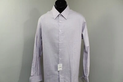 John W. Nordstrom French Cuff Dress Shirt Plaid Tailored Fit Mens 17-36 XL NEW - Image 1 of 4