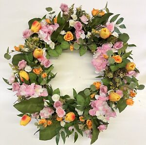 Spring Floral Wreath 28in. Princess -New