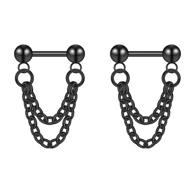 2pcs Double Nose Hoop Ring For Piercing Nose Hoop Women Spiral Nose Hoop Jewelry - Image 1 of 4