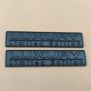 2 pegatinas de insignia de carreras premium emblema de metal mate negro de lujo edición limitada - Imagen 1 de 7