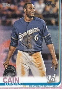 LORENZO CAIN /25 TOPPS MINI PINK ON DEMAND MILWAUKEE BREWERS #330 2019 19 - Picture 1 of 1