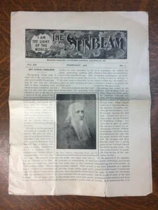 Febrero 1906 THE SUNBEAM Segunda Iglesia Luterana Inglesa Louisville KY Boletín - Imagen 1 de 8