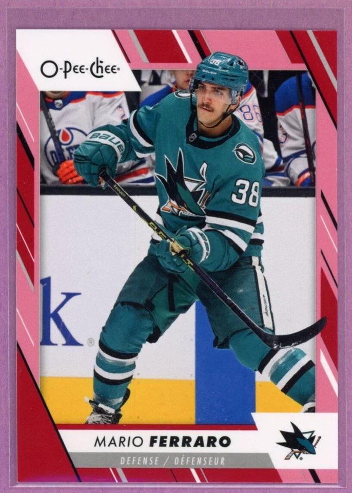 2023 23-24 OPC O-PEE-CHEE RED BORDER PARALLEL SHARKS MARIO FERRARO #278 - Image 1 of 1