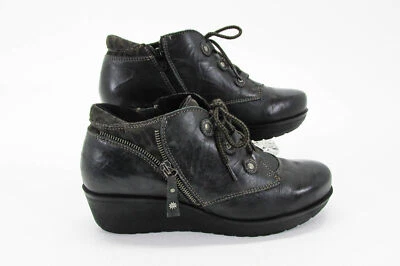 Dromedaris Womens Boots Becky Size 10 EUR 41 Black Leather Shoes Pre Owned qp - Image 1 of 4
