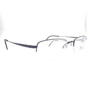 Adidas Eyeglasses Frame AF33 40 6082 Matte Blue Metal Half Rim 54-19-140 Q19 - Picture 1 of 8