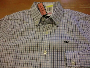 Vineyard Vines “Grid Check” Whale Sport Shirt, NWT - Boys M (12-14) - Youth - Picture 1 of 6