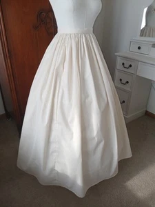NEW XS-S Gathered Petticoat Historic Halloween Costume 1800s Undergarment Slip - Picture 1 of 2