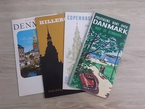 Restposten Sammlung 4 alte Dänemark 60er Jahre Reiseführer Hefte und Karten - Bild 1 von 20