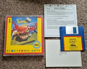 Amiga game Zany Golf Disc In Original Box With Manual fully tested see pic - Picture 1 of 3