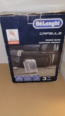 DELONGHI CAPSULE CERAMIC HEATER TYPE HFX30C15W - 1,500 WATTS - NEW In Box - Image 1 of 4