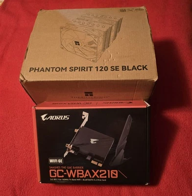 Phantom Spirit 120SE CPU Air Cooler & GIGABYTE WiFi 6E GC-WBAX210 PCIe * Read* - Image 1 of 4