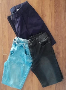 Boys Denim Jeans & Navy Twill Chino Pants sizes 16 Husky/16 Husky Slim Fit - Picture 1 of 12