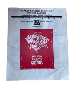 Vampire Lesbians of Sodom Playbill Royal George Theatre Chicago 1990s - Bild 1 von 3