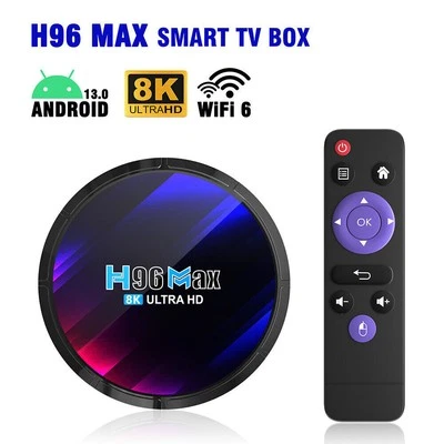 Upgraded H96MAX 8K WiFi Smart Android 13.0 TV Box Quad Core 8K HD Stream Player - Image 1 of 4