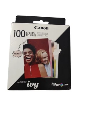 Canon 2x3" ZINK Photo Sticker Paper Pack, 100 Sheets #6135C001 Free Shipping B67 - Image 1 of 2