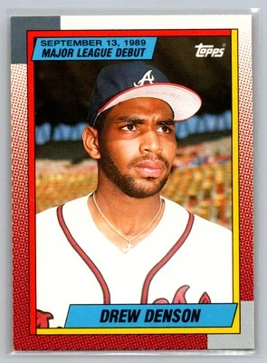 Drew Denson 1990 Topps Major League Debut 1989 Atlanta Braves #30 - Image 1 of 2