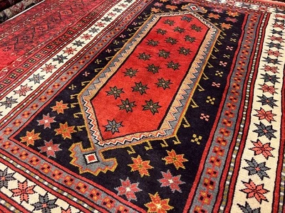 COLLECTRS' ITEM Antique Tribal  Natural Vegetable Dye Star Kazak Carpet - Image 1 of 4