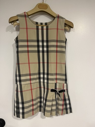 vestito bambina burberry taglia 10 anni (140 cm) cotone stupendo