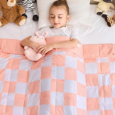 Cooling Weighted Blanket 5lb Lap Throw for Kids 40-60lbs Grey 36x48 Washable - Image 1 of 4