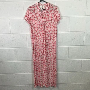 Des Petits Hauts Floral Shirt Dress / Size M / Long / Womens / Pink / Cotton - Picture 1 of 8