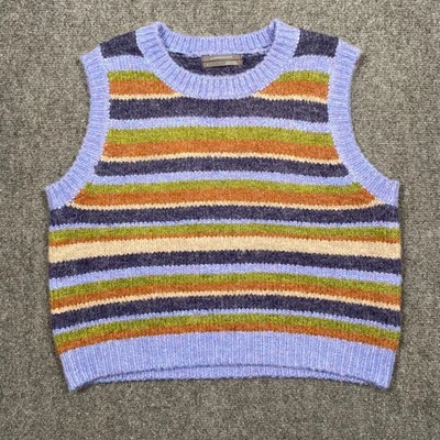 Chaleco Suéter Tejido a Rayas Anthropologie Farm Rio Talla Pequeña S Multicolor Foto 1 de 4