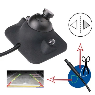 Cámara de visión trasera frontal para automóvil cámara de punto ciego automática LED visión nocturna impermeable Foto 1 de 4