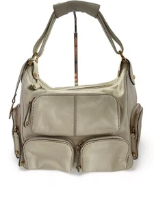 Tod's Cream Leather Zipped Pockets Satchel - Picture 1 of 12