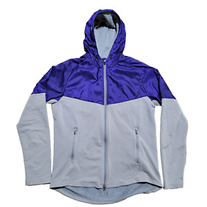 Nike Running Dri-Fit Long Sleeve Full Zip Hooded Jacket Stretch Men L 465388