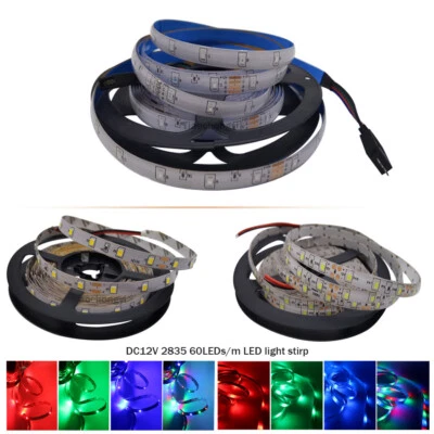 Tira LED DC 12V 2835 Blanco Rojo Verde Azul RGB SMD Tira de Luz LED 60LEDs/M 5M Foto 1 de 4