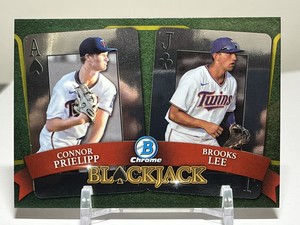 2022 Bowman Draft CHROME Blackjack BJ-6 Connor Prielipp Brooks Lee - Twins