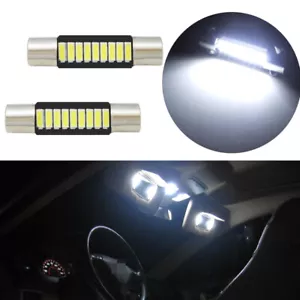 2x 6000K White 29mm LED Vanity Mirror Light Bulb Sun Visor Lamp 6641 6614F 6612F - Picture 1 of 12