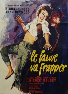 "LE FAUVE VA FRAPPER" Poster 1965 (Richard TODD, Anne HEYWOOD) 120x160cm - Bild 1 von 1